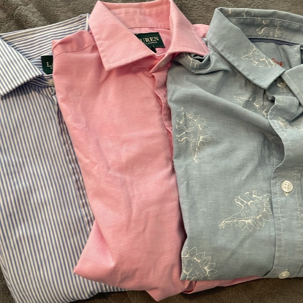 Cat & Jack and Ralph Lauren button downshirts